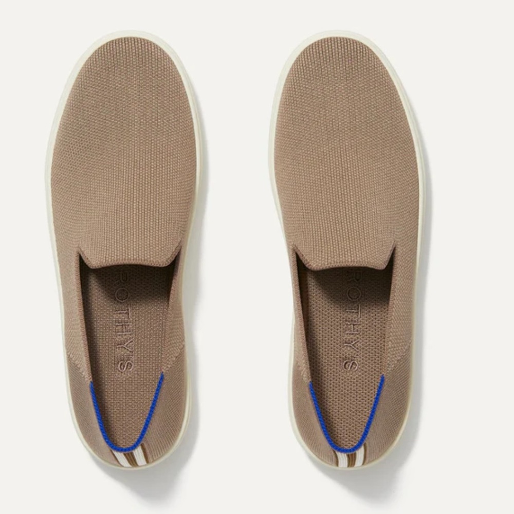 Rothy’s slip on sneakers in latte